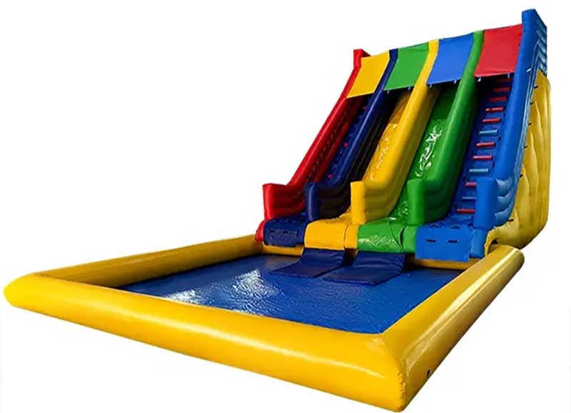 Large 2 Lane Inflatable Water Slide With Pool - Image 2