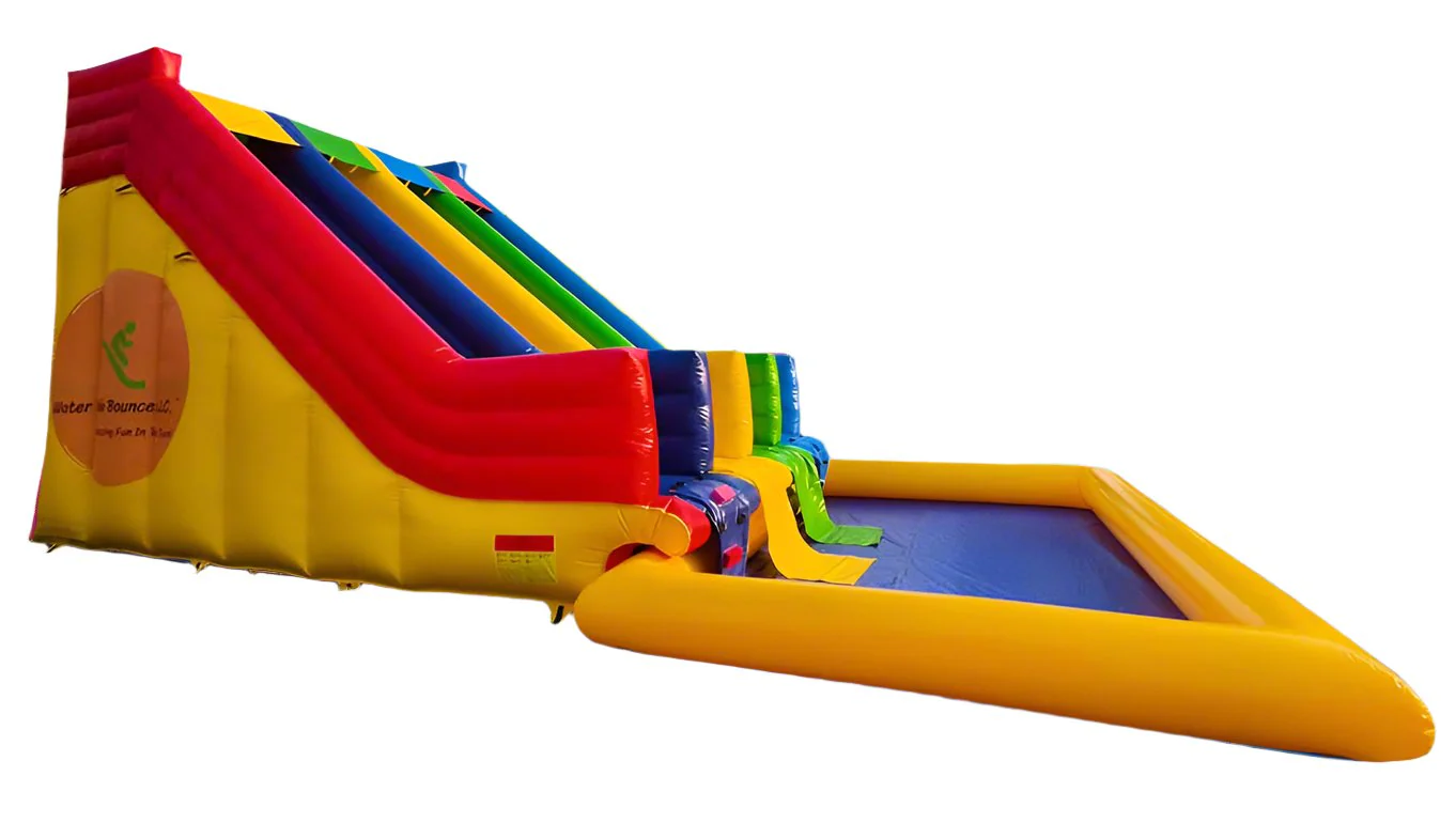 Large 2 Lane Inflatable Water Slide With Pool - Image 4