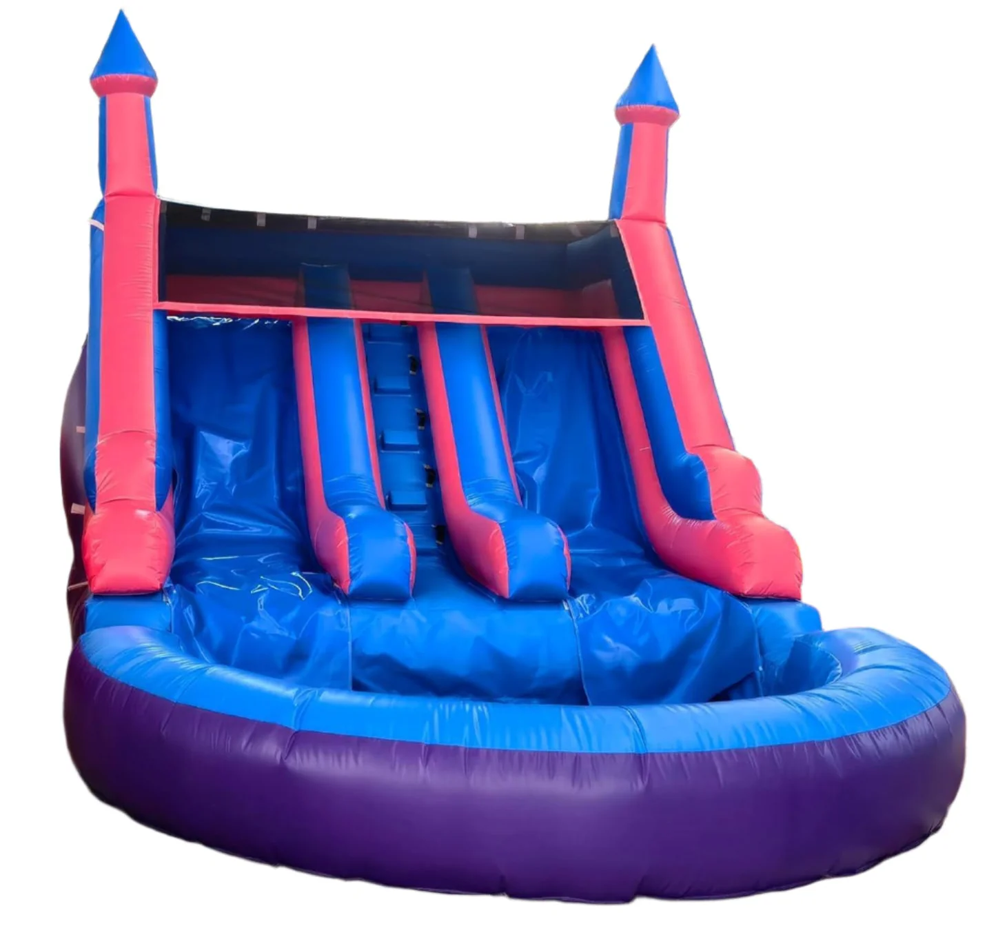 2 Lane Inflatable Water Slide With Pool - Image 2