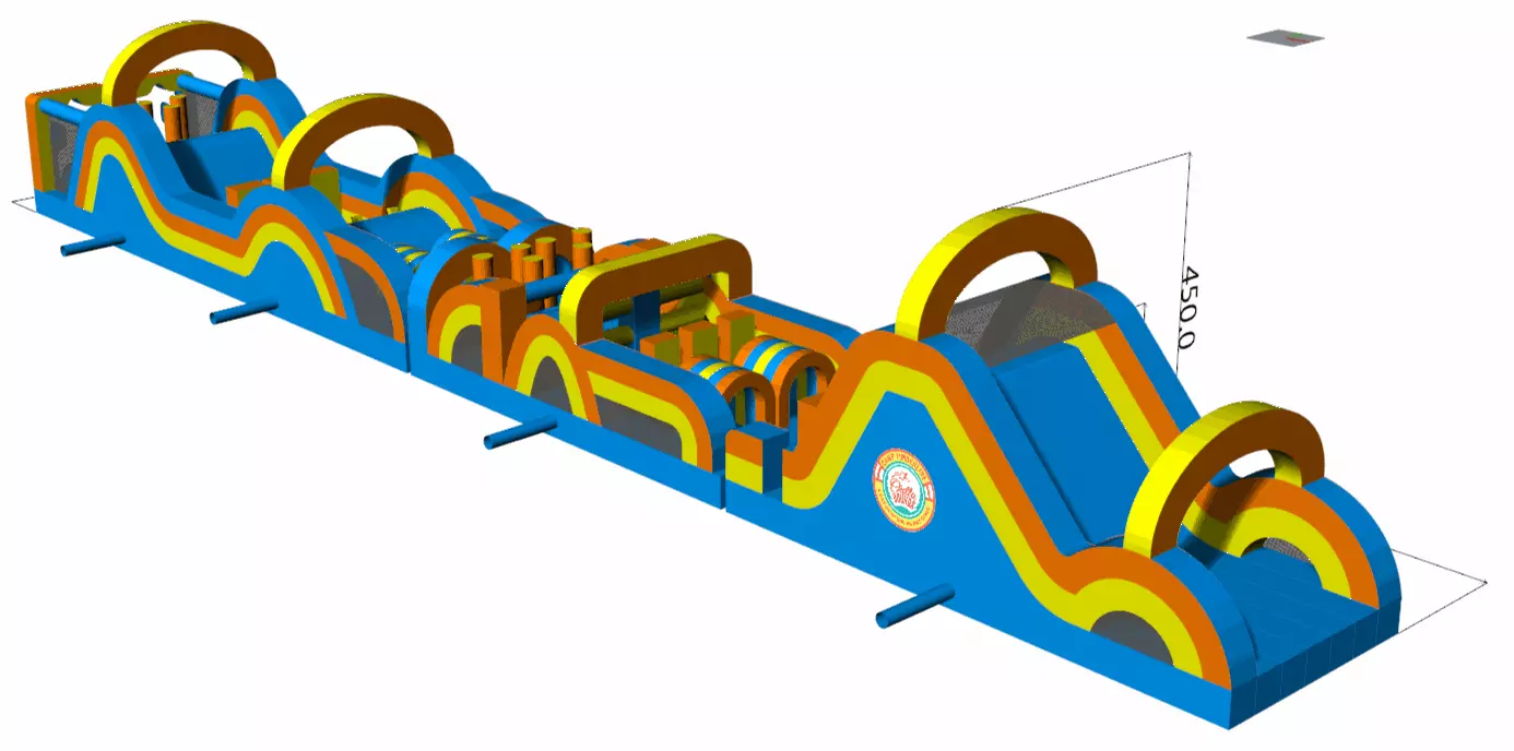 Custom 90ft Inflatable Obstacle Course