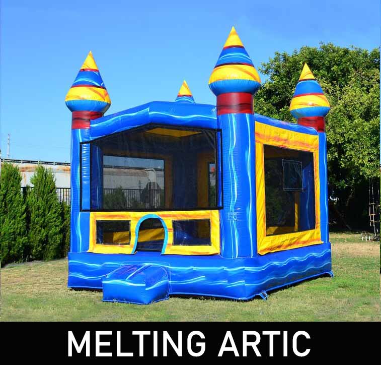 Vibrant Castle Bounce House With Changeable Banner - Image 3