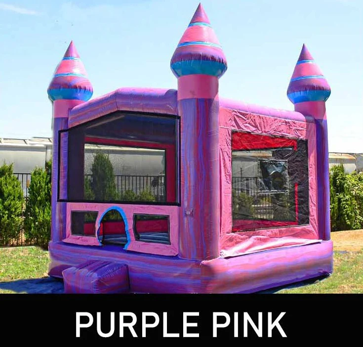Vibrant Castle Bounce House With Changeable Banner - Image 7