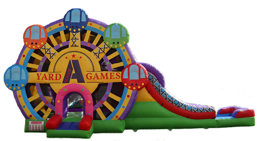 3 In 1 Carnival Bounce House With Slides - Image 6