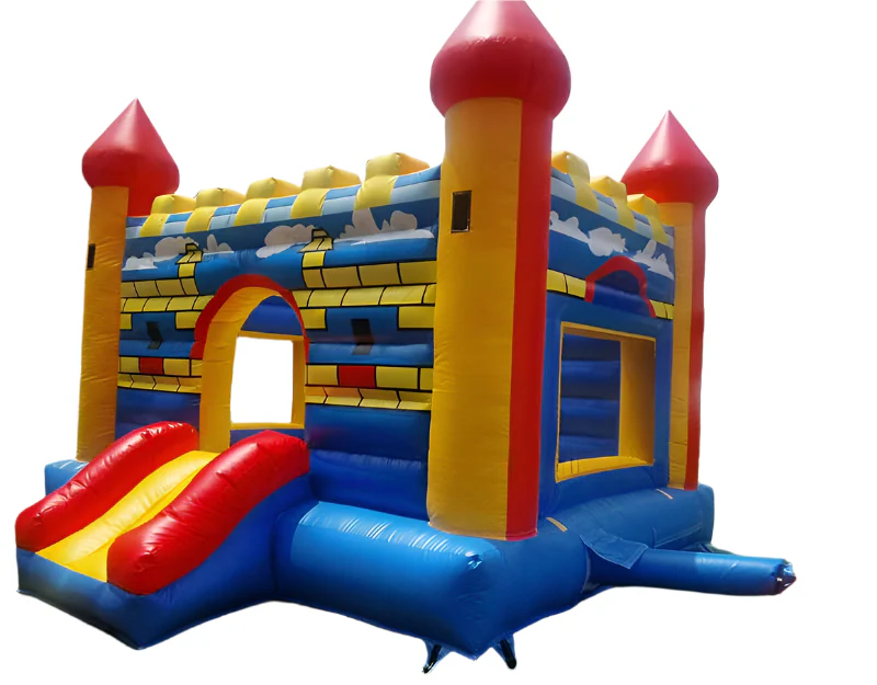 Medieval Castle Bounce House With Basketball Hoop - Image 3