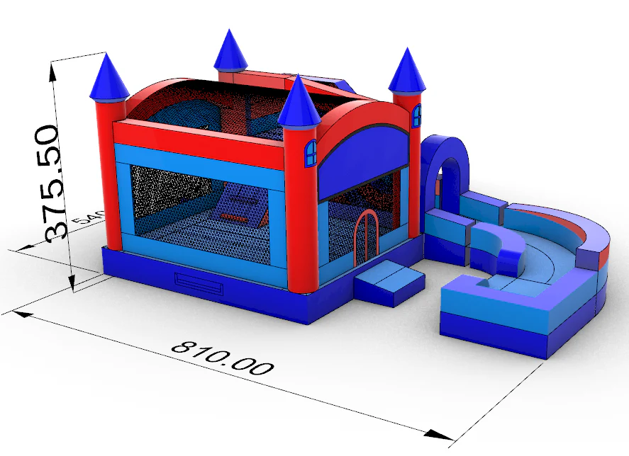 Combo Bounce House With Curved Slide - Image 7