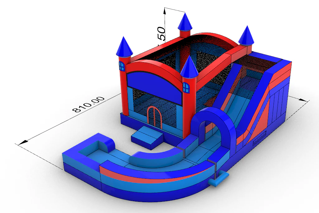 Combo Bounce House With Curved Slide - Image 8