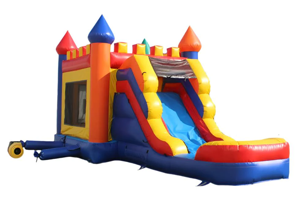 Wet or Dry Castle Bounce House With Slide - Image 3