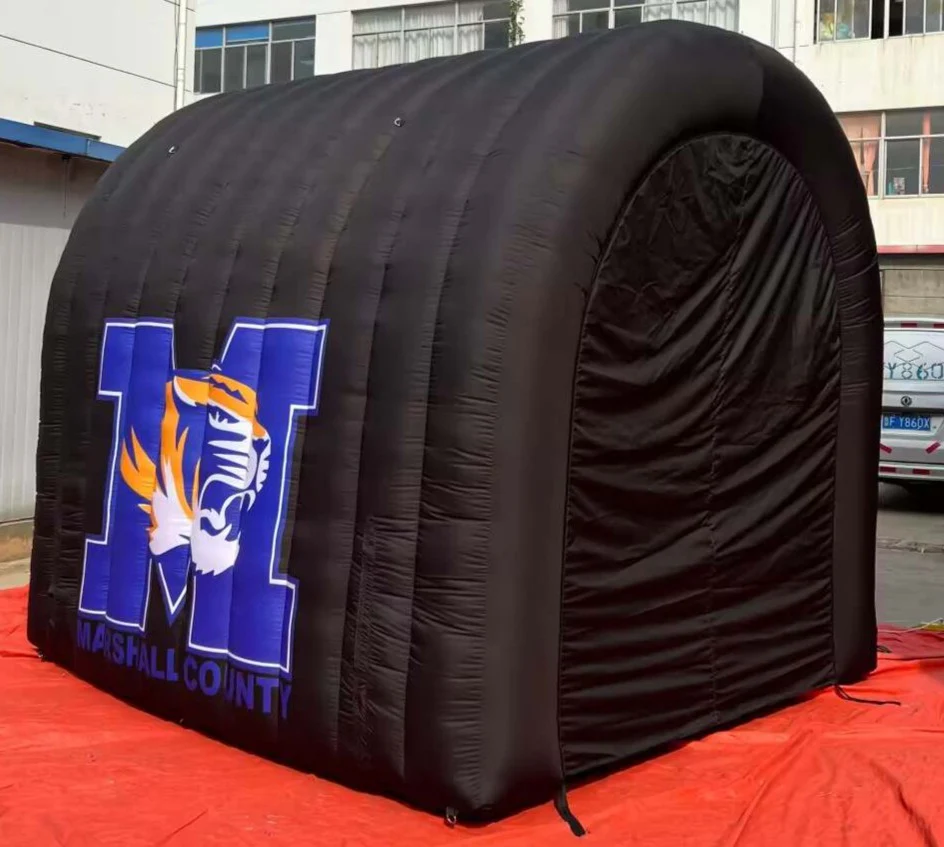 Inflatable Black Football Tunnel With Tiger Head Run Through - Image 10