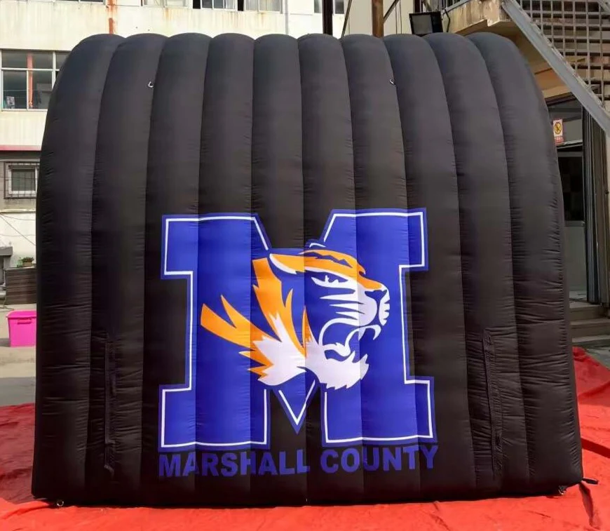 Inflatable Black Football Tunnel With Tiger Head Run Through - Image 5