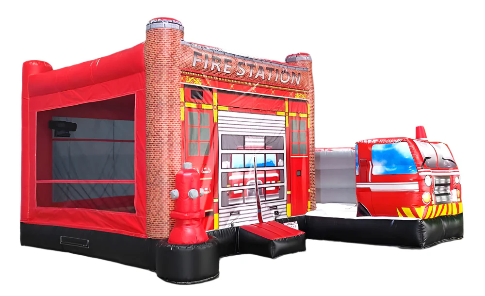3 In 1 Fire Station Bounce House - Image 3