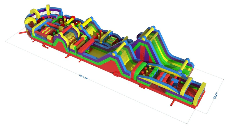 Huge 194ft Inflatable Obstacle Course - Image 9