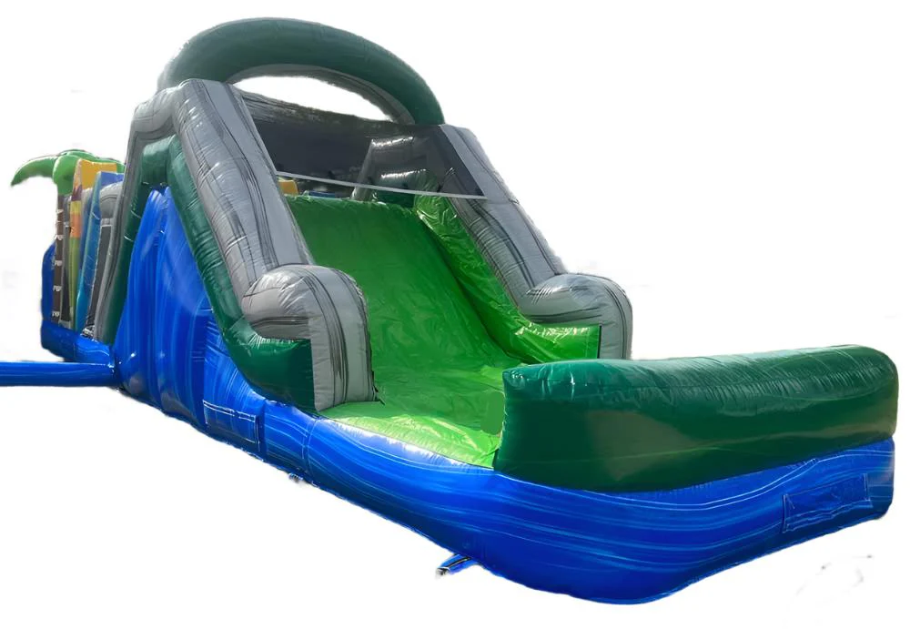 Inflatable Obstacle Course With Water Slide & Pool - Image 2