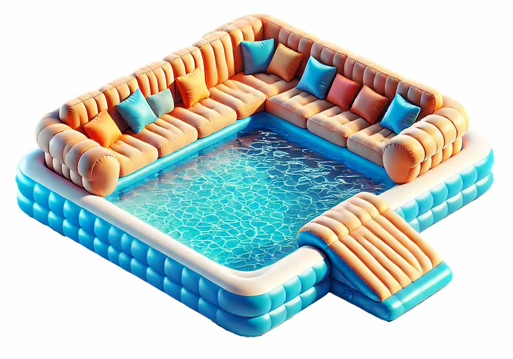 Large Inflatable Sofa Pool For Sale - Image 2