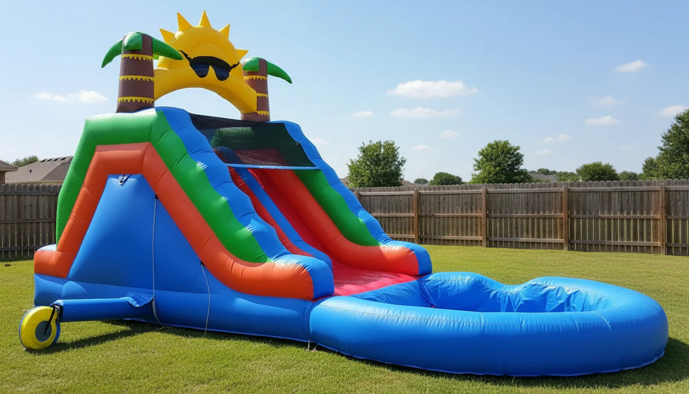 Inflatable Sun Double Slide With Pool - Wet/Dry - Image 3
