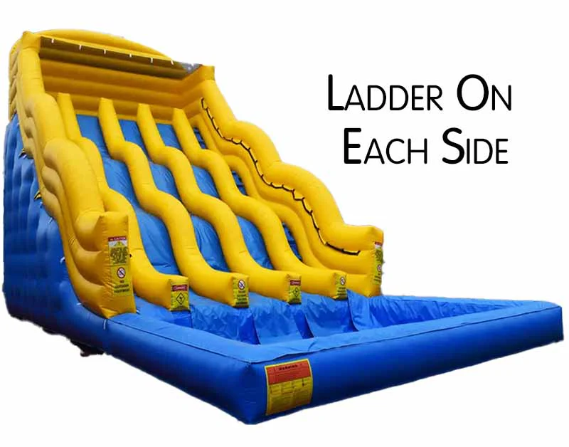 3 Lane Giant Inflatable Water Slide With Pool - Image 2