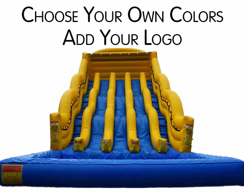 3 Lane Giant Inflatable Water Slide With Pool - Image 3
