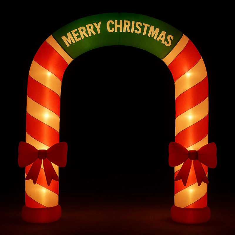 🎄 Large Inflatable Christmas Candy Cane Archway - Image 2