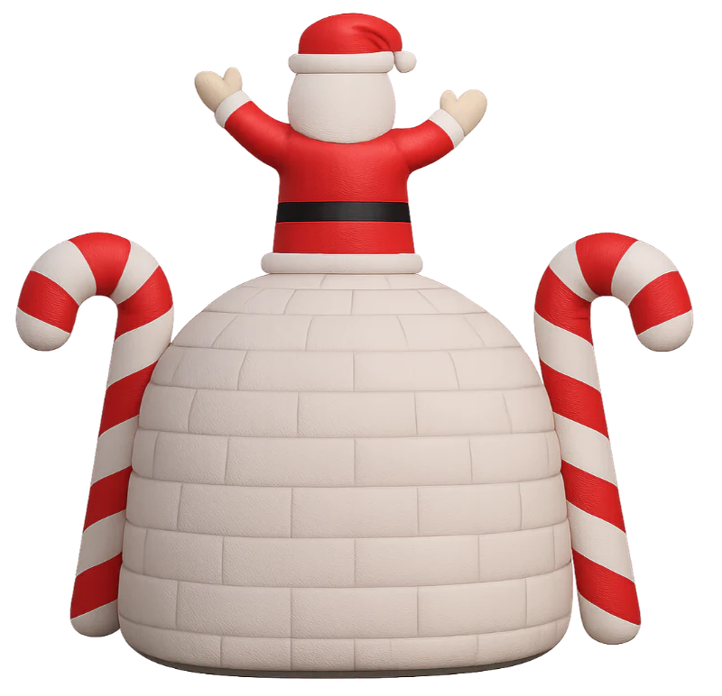 Large Inflatable Santa Igloo House - Image 3