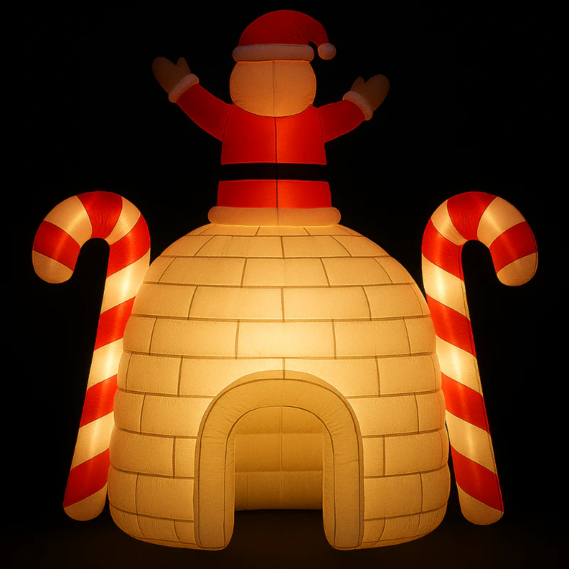 Large Inflatable Santa Igloo House - Image 4