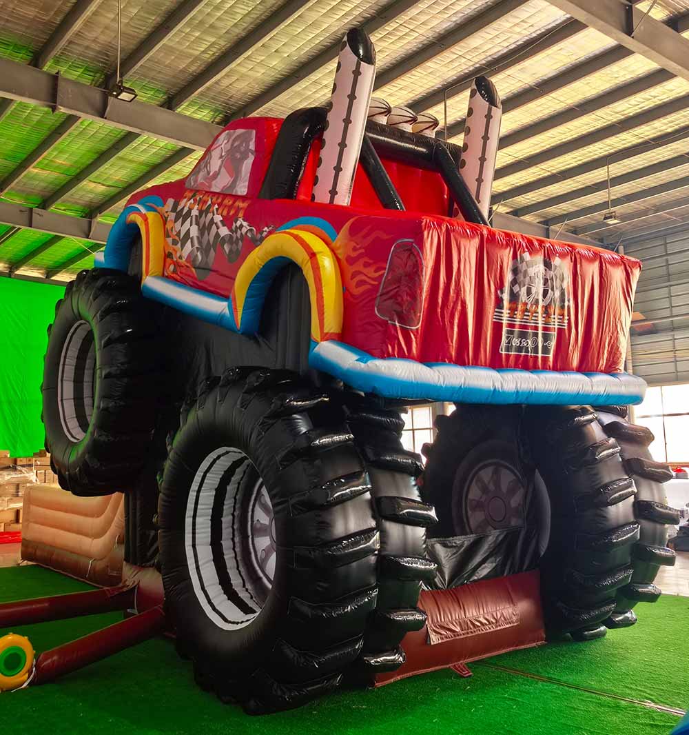 Monster Truck Bounce House with Slide - Image 5