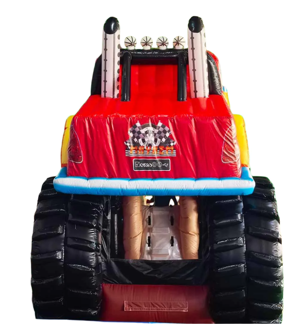 Monster Truck Bounce House with Slide - Image 6