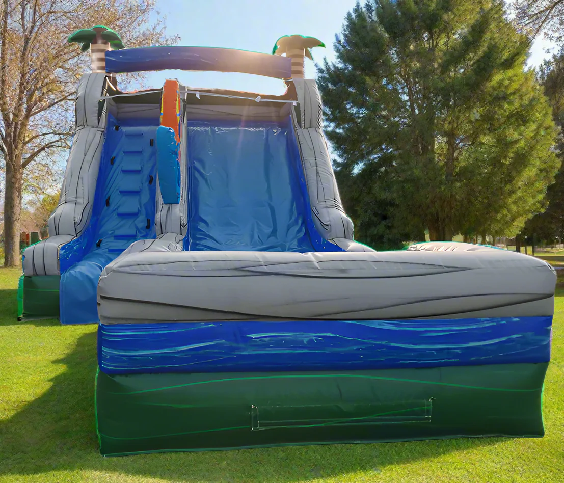 Palm Tree Surf Boards Inflatable Water Slide - Wet or Dry - Image 3