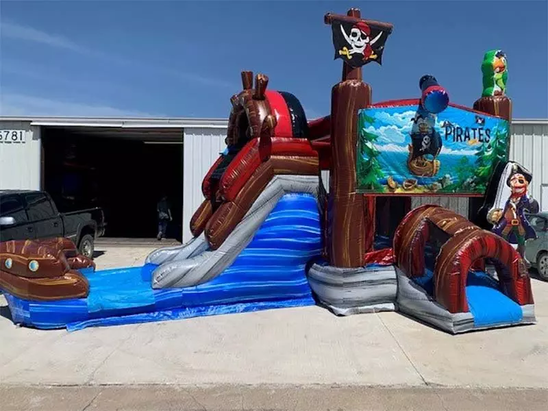 Pirate Ship Bounce House With Slide - Wet or Dry - Image 5