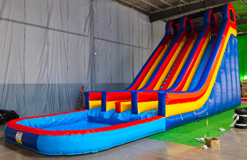 Double Lane Inflatable Water Slide With Large Pool - Image 3
