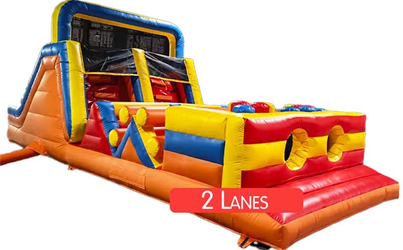 Small 2 Lane Inflatable Obstacle Course - Image 3