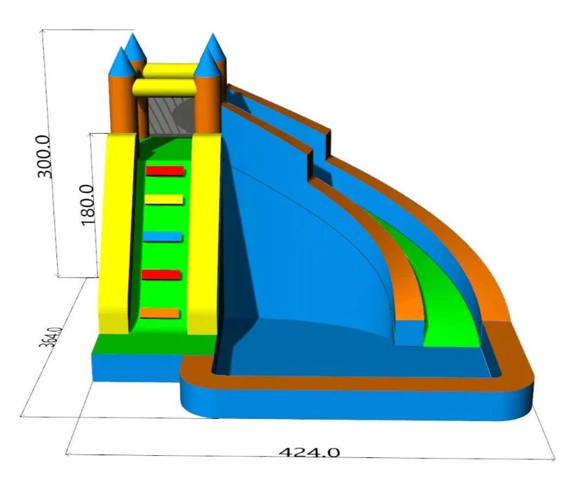 Small Inflatable Slide With Pool - Wet or Dry - Image 5