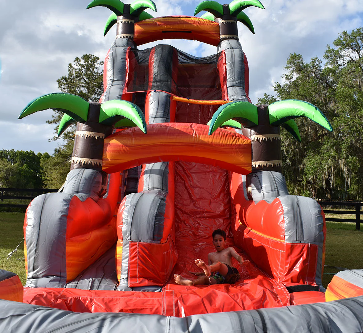 Tropical Jungle Inflatable Water Slide - Image 3